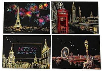 Moments Magic Scratch Card European Cities (4 kosi) 20x15 cm