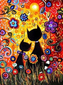 shumee Diamantno vezenje Začarane mačke 40x50