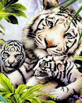 shumee Diamantno vezenje Tiger Family 45x55