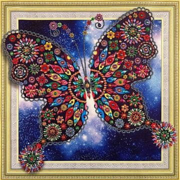 Moments Diamantno vezenje Pravljični metulj 47x47 cm