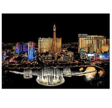 shumee Magic Scratch Card Lights of Las Vegas 40x28 cm