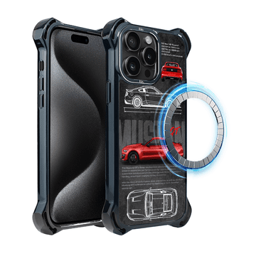 shumee Ovitek za iPhone 15 Pro IBIZU DropGuard Ultra z MagSafe, TechDrive, GT V8 “Coyote”