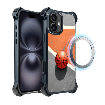 shumee Ovitek za iPhone 16 Plus IBIZU DropGuard Ultra z MagSafe, #Move, košarkarski