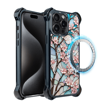 shumee Ovitek za iPhone 15 Pro Max IBIZU DropGuard Ultra z MagSafe, barve stekla, češnjev