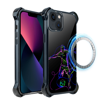 shumee Ovitek IBIZU DropGuard Ultra za iPhone 13 z MagSafe, #ElectroMove, Moč nogometa