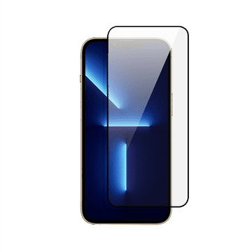 shumee Zaščitno steklo Diamond Hard Glass s črnim okvirjem za iPhone 13 Pro Max