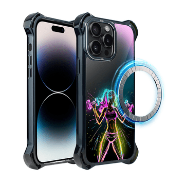 shumee Ovitek za iPhone 14 Pro IBIZU DropGuard Ultra z MagSafe, #ElectroMove, vibracijami za fitnes