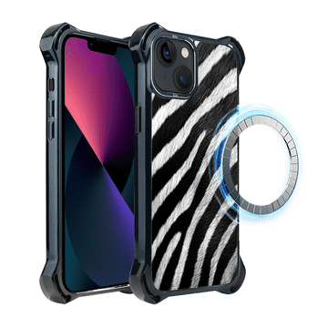 shumee Ovitek za iPhone 13 IBIZU DropGuard Ultra z MagSafe, Nature's Call, Zebra