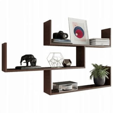 shumee Stenska knjižna omara Theta wenge za dnevno sobo, pisarno, MK