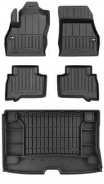 shumee 3D SET gumijastih tepihov in zaščitne preproge za prtljažnik Fiat Nemo 2007-2017