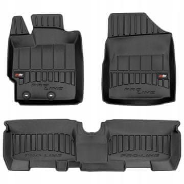 shumee Gumijaste preproge in brisalci za Toyota Yaris 2 2005-2011, 3D kanali