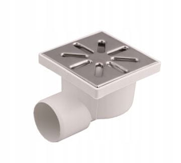 shumee Odtočna rešetka 10x10cm STRANSKI odtok Ø50 AQUER