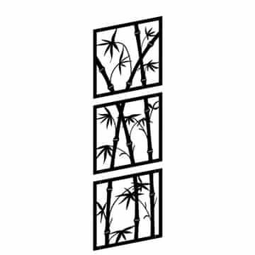 shumee Dekoracija AD53, BAMBUS, črna strukturirana