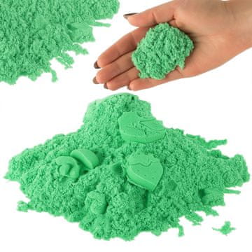 shumee Kinetični pesek, čaroben, barvit, za otroke, peskovnik, zaloga peska, 2 kg, zelen