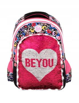 shumee Velik LED šolski nahrbtnik z bleščicami Footy