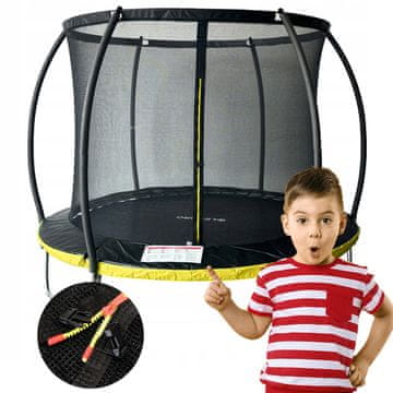 shumee NOTRANJA MREŽA ZA TRAMPOLIN VELIKOSTI 2,4 m, 244–252 cm, MOČNA, PRITRDITEV Z OBROČI