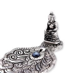 shumee Kovinsko dekorativno stojalo za figurico Bude za kadilne palčke 20 cm