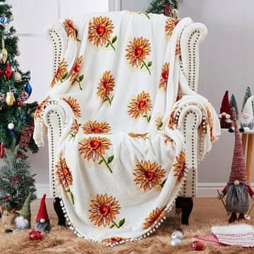 shumee Odeja iz flisa, mehka, debela, topla, velika, 153 x 204 cm, božična