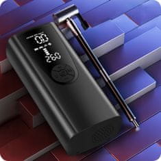 shumee Električna kolesarska črpalka Avto kompresor Powarbank svetilka USB-C