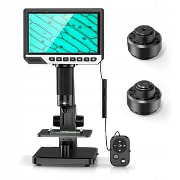 shumee 2000x Inskam 315 Digitalni mikroskop FullHD 1080p LCD zaslon 2 leči 12Mpx