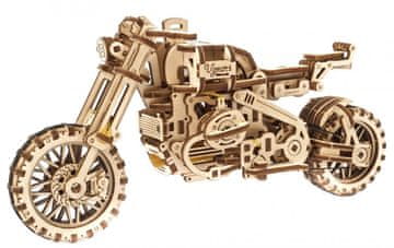 Moments 3D lesena sestavljanka UGR-10 Scrambler s prikolico uGEARS