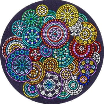 shumee Diamantno vezenje Pisani krogi 30x30 cm