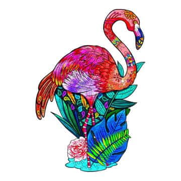 Moments Lesena sestavljanka Pink Flamingo L