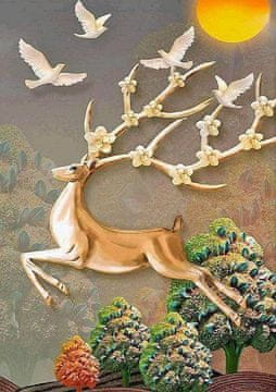 shumee Diamantno vezenje Ponosni jelen 30x40 cm