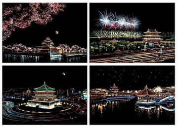 Moments Magic Scratch Card Historic Buildings (4 kosi) 30x21 cm