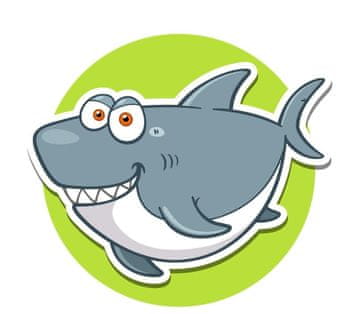 shumee Diamantno vezenje Zabavni morski pes 25x25 cm