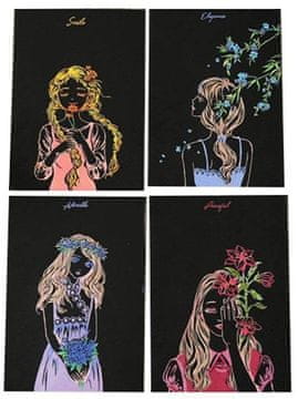 shumee Magic Scratch Card Beautiful Girl (4 kosi) 20x15 cm