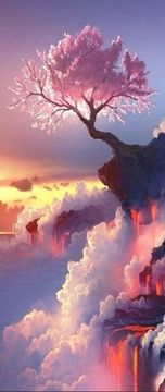 shumee Diamantno vezenje Drevo življenja 50x110 cm