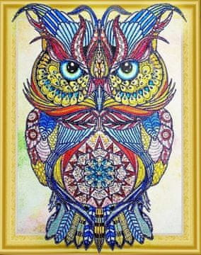 shumee Diamantno vezenje Srce sovice 47x57 cm