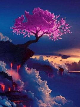 shumee Diamantno vezenje Drevo življenja 45x55 cm