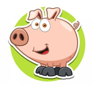 shumee Diamantno vezenje Cute Pig 25x25 cm