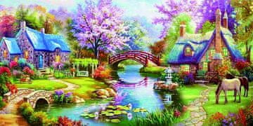 shumee Diamantno vezenje Pomladni vrt 60x110 cm