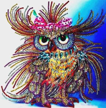 Moments Diamantno vezenje Crazy Owl 30x30 cm