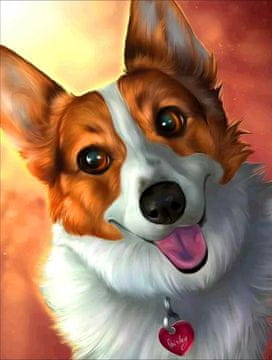 shumee Diamantno vezenje Človeški prijatelj 30x40 cm