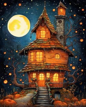 shumee Diamantno vezenje Neverjetna hiša duhov 45x55 cm