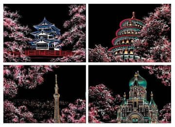 shumee ČASOVNA CCERSCIJA ČASA SCRACK CARD (4 PCS.) 30x21 cm