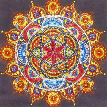 shumee Diamantno vezenje Plamen Mandala 30x30 cm