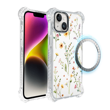 shumee Ovitek za iPhone 14 Plus IBIZU DropGuard Ultra z MagSafe, Pastel Bloom, Summer Bouquet