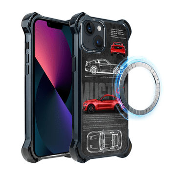 shumee Ovitek za iPhone 13 IBIZU DropGuard Ultra z MagSafe, TechDrive, GT V8 “Coyote”