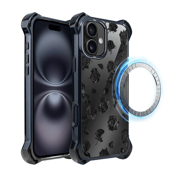 shumee Ovitek za iPhone 16 IBIZU DropGuard Ultra z MagSafe, polnočno roza, sanjsko roza