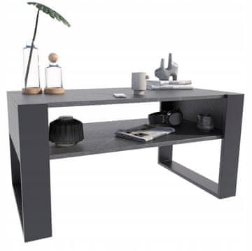 shumee Klubska mizica Kaja, kamen/črna, za dnevno sobo sobe MK