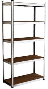 shumee Kovinski regal za shranjevanje Zeus 180 x 90 x 40 s 5 policami, pocinkan, visoka nosilnost 875 kg!