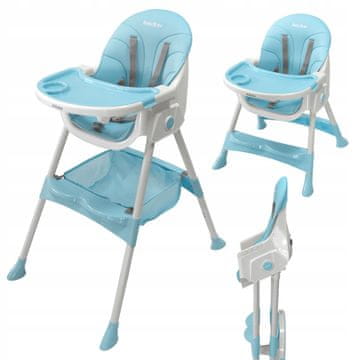 shumee ZLOŽLJIV OTROŠKI STOLČEK ZA HRANJENJE, MIZICA, PLADENJ, DODATKI 3v1 MILUTO