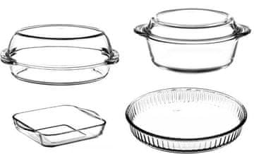 Pasabahce Set pekačev Borcam / 1.72L-1.8L-2.2L-3.2L / 4kos