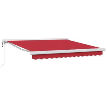 Vidaxl Senčnik Rdeča 350 x 250 x 165 cm Poliester in aluminij