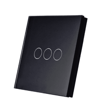 SmartWise Brezžično stikalo na dotik SmartWise TEREM3B Bluetooth (eWeLink-Remote), črno, 3 gumbi